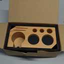 KHAVA Espresso Tamping Station | Wooden Coffee Tamper Station 51-54 mm | Espresso Organizer Portafilter Holder | Coffee Station Organizer for Countertop | Espresso Accessories for Coffee Bar, Natural