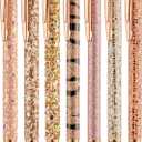 Mr. Pen- Fancy Pens for Women, 7 Black Ink Ballpoint Pens with 10 Refills, 1.0mm, Rose Gold Reverie, Glitter Cute Pens for Journaling, Sparkly Fancy Pen