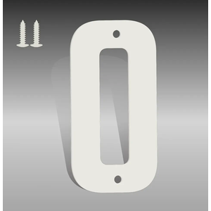 10 Inch White Metal Letters, Modern House Numbers for Outside, White Door Mailbox Numbers, Metal House Address Letter and Number for Office Apartment Outside (O)