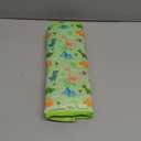 COOLBEBE Seat Belt Pillow for Kids, Extra Soft Toddler Travel Pillow for Car Seat, Universal Carseat Strap Cushion Pads for Childs Baby People Adults, Green Dinosaurs