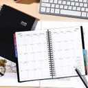 4 x Planner 2026-2027 - Planner 2026 (Jan 2026 - Dec 2026), 2026 Weekly and Monthly Planner 6.3  8.4, Notes, Thick Paper, Back Pocket, Twin-wire Binding