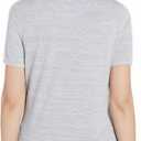 Callaway Womens Broken Stripe Ladies Golf Polo Shirt Moisture Wicking Fabric (Gray, M)
