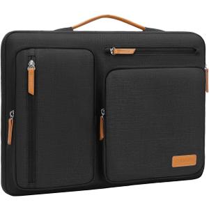 MOSISO 360 Protective Laptop Case 13.3 inch, 13-13.3 inch Laptop Sleeve Compatible with MacBook Air/Pro 13 / Pro 14,HP Dell Acer ASUS,Side Open Carrying Case with 4 Zipper Pockets&Handle, Black