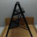 Taranta 2 Step Ladder,Aluminum Lightweight Folding 2 Step Stool with Anti-Slip Wide Pedal, 330lbs Capacity Step Ladder for Household,Kitchen,Office - Black