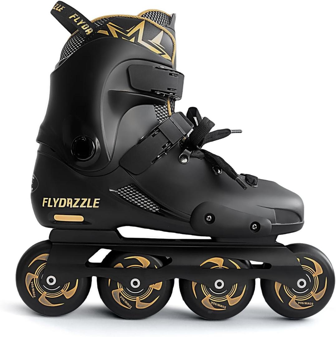 Inline Skates for Men Urban - Freeride Slalom City Street Skating, Hard Boot ABEC-9 Bearing Ankle Support, Bonus Insoles Laces Size 10