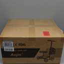 Aojin Knee Scooter for Adults for FootInjuries, 300lbs Capacity, All Terrain Foldable Knee Scooter Walker with Bag, 13" Wide Pu Seat, Compact Crutches Alternative (Black)