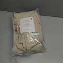 Pinch Pleat Linen Sheer Curtain for Bedroom,Back Tab Stripe Transparent Voile Window Drapes for Living Room, 2 Panels,40" W x90 L,Linen