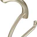 Moen Eva Brushed Nickel European Single Post Toilet Paper Holder, Wall Mounted Toilet Tissue Holder, YB2808BN