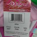 Kanu Surf Girls' Long Sleeve Rash Guard UPF 50 2-Piece Swim Set (4T, Aria Pink)