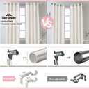 SIMEWIN Heavy Duty Silver Curtain Rods for Windows 48 to 84 Inches, Silver 1" Adjustable Curtain Rods with Diamond Finials for Bedroom, Living Room, Patio, Kitchen