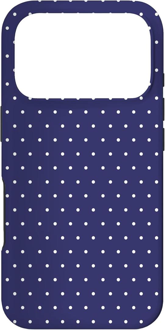 Tiny Dark Blue Polka Dots Case for iPhone 17 Pro