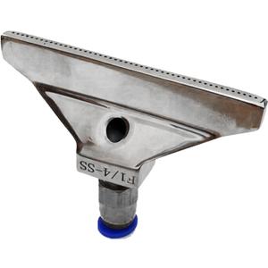 heyous Gray Extra Wide Blow Nozzle 2 Part Plug 8MM Compressed Air Water Oil Flat Combed F Nozzle Tip for Garden Irrigation High Pressure Systems Cleaning Equipment