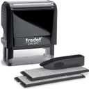 Trodat Printy 4912 Self Inking Rubber Stamp  DIY with 4 Lines Text, Black, 3/4 x 1-7/8