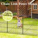 Rebar Stakes 12 Inch J Hook Ground Stakes Heavy Duty 30 Pack Chain Link Fence Stakes Galvanized Anchors Metal Tent Stakes for Wire Fencing Concrete Forming Trampolines Camping Canopies Shed Swing