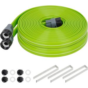 Sprinkler Soaker Hose 25FT 2Pack, Watering Hose with Holes, High-Efficiency Sprinklers System for Garden and Lawn with Staples