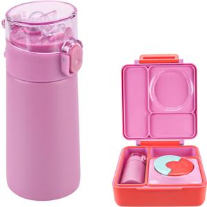 Reusable Stainless Steel Insulated Water Bottle for Omie OmieBox- 5.3 oz, Straw Top, BPA-Free & Phthalate-Free, Leak-ProofInsulated (1, Pink)