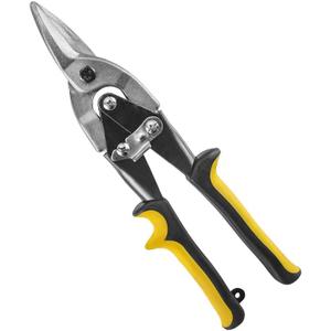 10 Inch Aviation Tin Snips, Heavy Duty Chrome Vanadium Steel Metal Cutter Shears for Cutting Sheet Metal, CR-V Straight Cut