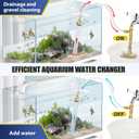 GADFISH Gravel Vacuum for Aquarium Water Changer Fish Tank Cleaning Tools, Siphon Universal Quick Pump Aquarium Water Changing (50ft)