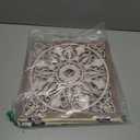 Tatuo 4 Pcs Wood Art Wall Decor Farmhouse Decorative Wood Panels Modern Wall Decor for Living Room Home Kitchen Dining Room(Square,Brown, White)