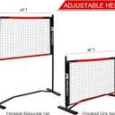 Hoverphenix 10FT Mini Pickleball Net, 4FT Adjustable Height Dink Training Rebounder Net with Paddles Set of 2, Pickleballs and Carry Bag for Outdoor Indoor Driveway Game, Easy Setup