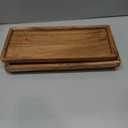 NIRMAN Acacia Wood Rectangular Wooden Platters for Home Decor, Food, Vegetables, Fruit, Charcuterie, Appetizer Serving Tray (13" x 5.5" x 0.75") (Set of 3)