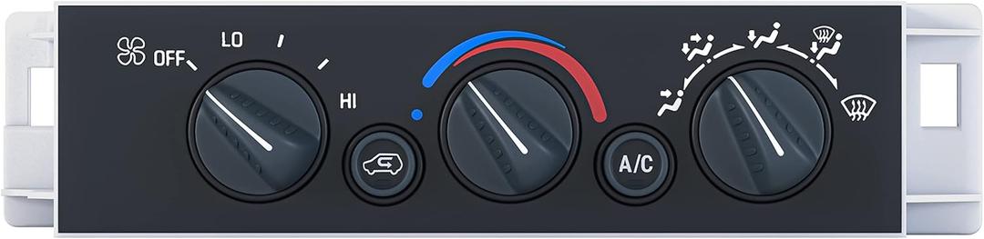 AC Heater Climate Control Module for Chevy, Cadillac, GMC Escalade, C1500, C2500, C3500, K1500, K2500 Suburban, C3500HD, Tahoe Control Panel - 16231175, 16238895, 16240115, 15-72548, 599-007, 9378815 (Without Rear Defogger Button)