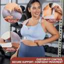 UBCUTE High Impact Sports Bra for Fuller Bust Women with Adjustable Strap, High Support Wireless Workout Bras GMY Running Fitness Yoga Black M (Black, M)