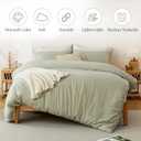 MILDLY Super Soft Duvet Cover 2pcs - 100% Washed Microfiber Mist Sage Twin/Twin XL Comforter Cover Set with Zipper Closure & Corner Ties (No Comforter)