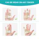 Promifun Finger Braces, Trigger Finger Splints for Straightening, Mallet Finger and Broken Finger, Finger Straighteners Provide Support and Relieve Pain - Khaki (Beige)
