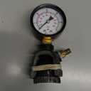 Gas Test Pressure Gauge, 1 FNPT Connection, Brass Valve, Chrome Plated Steel Body Assembly. (Steel Black, 1" FNPT 0-30 psi)