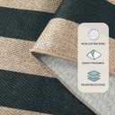 Lahome Elance Striped Easy Jute Rug, 2x3 Entryway Rug Indoor Outdoor Front Door Mat, Farmhouse Neutral Non Slip Non Shedding Washable Kitchen Mats for Floor Foyer