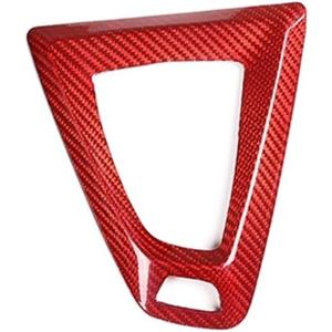 Real Carbon Fiber Accessory Compatible for BMW F80 F82 M3 M4 2014-2019 Car Interior Gear Shift Panel Decorate Base Cover Left/Right Rudder(Red (LHD))