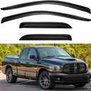 Window Visors Rain Guards for 2002-2008 Dodge Ram 1500 Quad Cab/Extended Cab, Window Vent Wind Deflectors Visors Shades for 03-09 Dodge Ram 2500 3500 Extended Cab