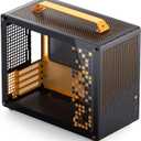 JONSBO/JONSPLUS Z20 Orange/Black Micro-ATX Mini Tower Pc Case,with Detachable Carrying Handle, Mini Size, High-Performance Hardware Compatible, Support 240AIO, H160mm Cooler,Orange/Black
