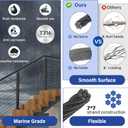 Fulifix 160FT 1/8" Black Stainless Steel Cable, 7x7 Strands Wire Rope, 1950 lb Breaking Strength, Aircraft Cable with Cutter for Indoor/Outdoor Coastal Stair Fence & Balustrades