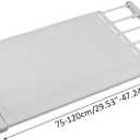 Extendable Closet Shelf Tension Rod Adjustable Clothes Hanger DIY Cabinet Storage Holder Wardrobe Organizer Dividers Shoe Rack 16.54'' Width for Bathroom Kitchen Bookshelf - White
