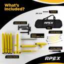 Apex Sports Baseball Swing Trainer Adjustable Batting Practice Trainer with Power Resistance Bands for Hitting Mechanics, Swing Speed & Timing