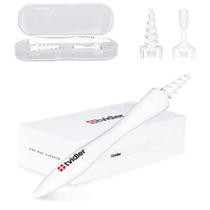 Tvidler Pro Ear Cleaning Kit – Safely and Effectively Removes Earwax, Includes 2 Different Heads for Maximum Hygiene, Flexible Design for Increased Safety and Comfort