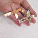 Cross Cake Decoration, Acrylic Cross Cake Charm Topper, Cake Decoration Acrylic Baptism Cross Cake Charm Religious Celebration (Rainbow, 8")