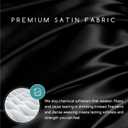 MR&HM Satin Bed Sheets, Twin XL Size Sheets Set, 3 Pcs Silky Bedding Set with 15 Inches Deep Pocket for Mattress (Twin XL, Black)