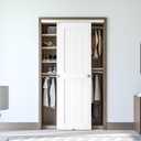 SMARTSTANDARD 48"/4FT Bypass Sliding Door Hardware Kit for Cabinet Closet, Aluminum Alloy Hardware with Finger Pull, for 2 Door System, Smoothly and Quietly, Fit 24.5" Wide Panel, No Door