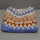 EARKOHA Women's Casual Mock Neck Ribbed Sweater Pullover 2026 Fall Long Sleeve Print Fair Isle Sweater Top, S