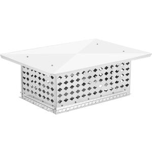 Chimney Cap,13" x 21" Stainless Steel Single Bolt Chimney Fireplace Cover with Practical Accessories & Easy Installation,Waterproof,Mesh Chimney Flue Cover for Protection From Birds, Debris, Rain