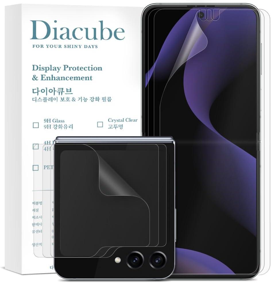 [3SET 6PCS] For Samsung Galaxy Z Flip 6, EPU+TPU Anti-Glare Matte Screen Protector, 3 Pack Full Covered Inside + 3 Pack Outer Film, Anti-Fingerprint, Self-Healing, Easy Installation with Alignment Jig