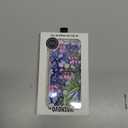 MOSNOVO Case for Samsung Galaxy S25 / Galaxy S24, [Buffertech 6.6ft Military-Grade Drop Protection] [Anti Peel Off Tech] Clear TPU Bumper Phone Case Cover Design - Purple Peri Nemophila Flower