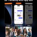 EZ-GLAZ-4 Pack for iPhone 17 Pro Max Privacy Screen Protector[6.9"] 9H+ Hardness 12FT Military Grade Shatterproof Long Durable Tempered Glass Film with Flawless Fit Box,Scratch Resistant