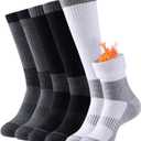 Wool Socks for Men & Women - Thermal Boot Socks, Moisture-Wicking & Breathable, 3-Pack (Black)