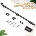 Tandefio 24" Dutch Door Bolt Heavy Duty Latch for Gate, Black