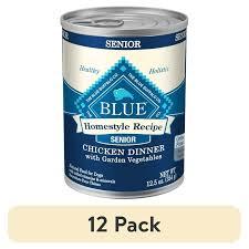 (12 pack) Blue Buffalo Homestyle Recipe Senior Wet Dog Food, Chicken Dinner, 12.5-oz. Can
 BBD: 08-01-28