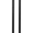GLOBE Electric 67046 58" Floor Lamp, Matte Black Finish, White Linen Rectangular Shade, Modern Geometric Cutout Design, E26 Base
